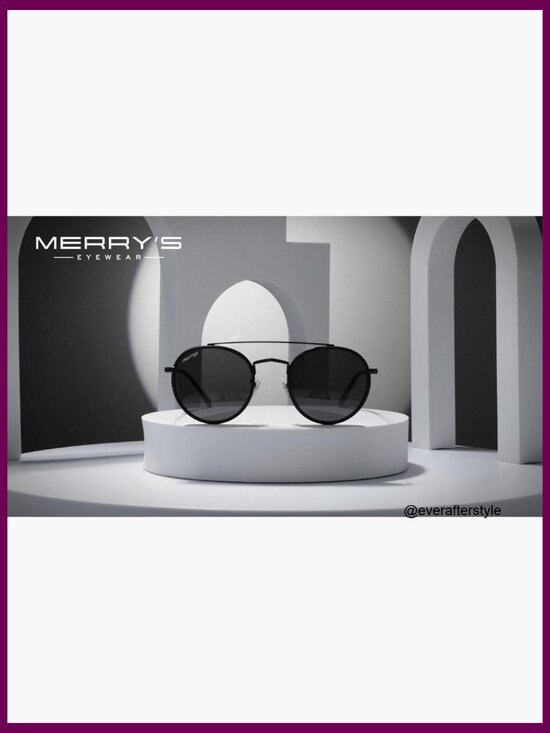 Retro Round Polarized Sunglasses Metal Frame Double Bridge Unisex main image 5